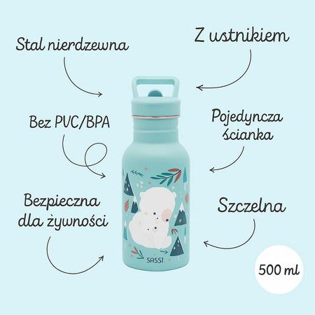 Sassi Butelka na wodę bidon 500 ml Miś