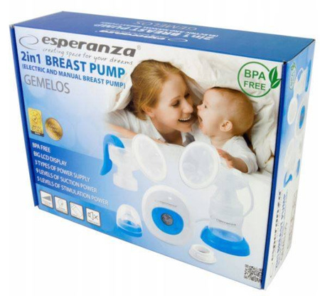 Esperanza Gemelos Laktator Elektryczny/Ręczny 2w1