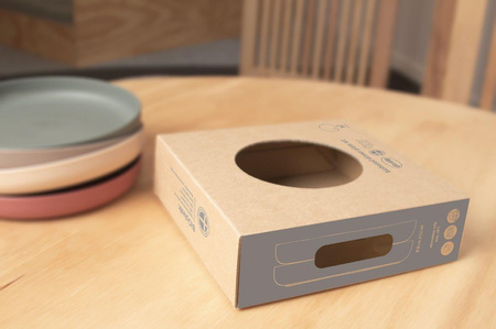 Dantoy TINY BIObased Talerz dla dziecka 2szt Nude/ Mocca