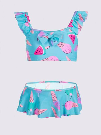 Yoclub! Kostium Plażowy Dziewczęcy 2-częściowy 92-98