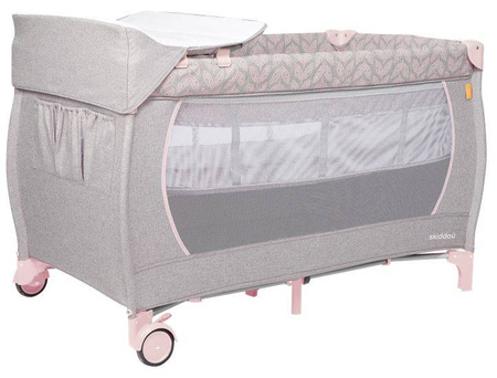 Skiddou Lunar+ Łóżeczko Turystyczne 3w1 Keep Pink