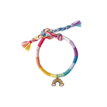 Janod Zestaw kreatywny do tworzenia biżuterii Tęczowe bransoletki 30 szt. 8+