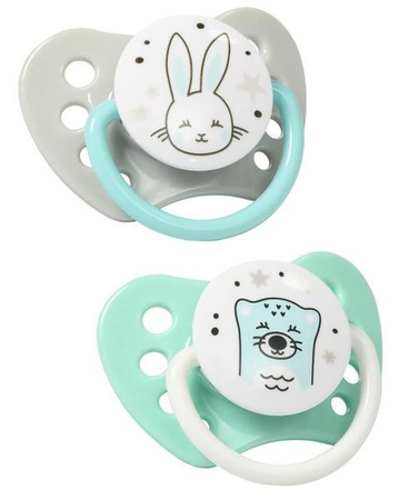 Babyono Smoczek Anatomiczny Silikonowy 2 Sztuki 0-3 M-cy Natural Nursing 1226/01