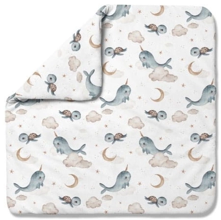 Waldin Kołdra Bambusowa 75x75 Wieloryb Biały