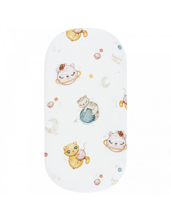 Bonjour Cherie Bambusowe Prześcieradło do Gondoli i Kosza Mojżesza 35x75cm Kotki