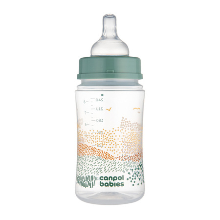 Canpol Babies EasyStart Butelka Antykolkowa 35/243_gre Mountains 240ml Zielona