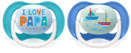 Avent Smoczek Uspokajający Air Boy Pap/Boat 6-18 080/03