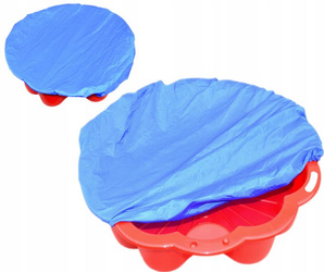 3Toysm Duża piaskownica czerwona stokrotka plus plandeka