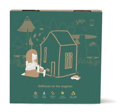 Babai Drewniana Zabawka Domek Dla Lalek z Magnes Rozmiar L Naturalny