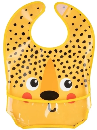 Canpol babies Śliniak zmywalny z kieszenią BabiesBoo gepard