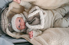 Lodger Fleece Dwuwarstwowa Zimowa Czapeczka z Polaru 3-6 msc Brązowa Buffalo