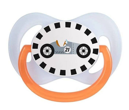 Canpol Babies Smoczek Uspokajający Silikon Symetryczny 0-6m Racing Szary