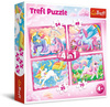 Trefl Puzzle 4w1 Magiczny Świat Jednorożców 34321