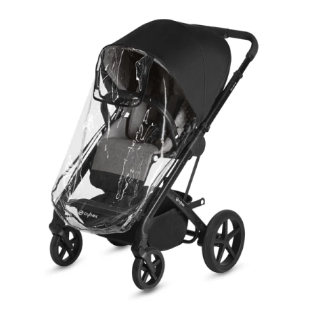 Cybex Balios S Lux Wózek Głęboko-Spacerowy + Cloud G I-Size Fotelik Samochodowy 0-13kg + Baza G + Osłony Przeciwdeszczowe + Adaptery Lava Grey