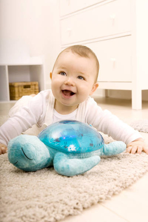 Cloud B Tranquil Turtle Aqua Lampka Nocna z Projekcją Świetlną Żółw Podwodny Niebieski