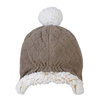 Lodger Fleece Dwuwarstwowa Zimowa Czapeczka z Polaru 3-6 msc Brązowa Buffalo