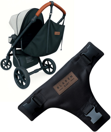 Blaben Baby Hamak do wózka dziecięcego z Pasami Bezpieczeństwa Black