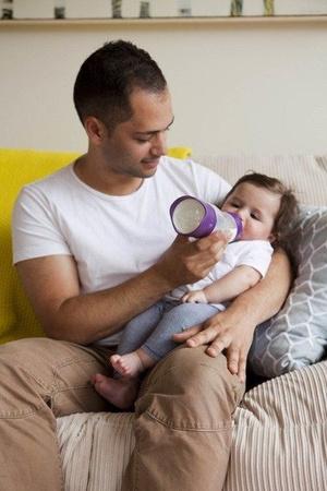 B.Box Butelka dla niemowląt z dozownikiem 240 ml Zielony