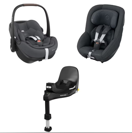Maxi-Cosi Zestaw 360 Pro Family Fotelik + Nosidełko + Baza Twillic Graphite