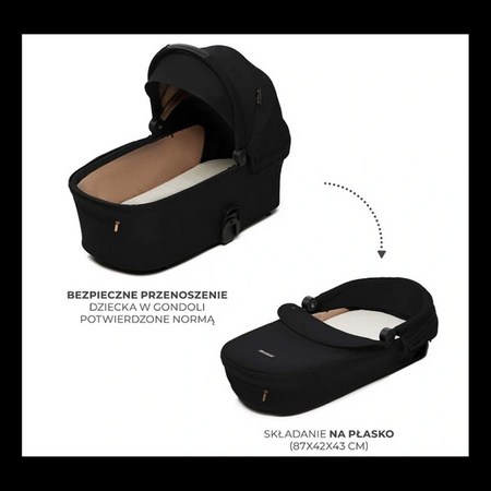 Kinderkraft Nea 2 Wózek Głęboko-Spacerowy 2w1 Midnight Black