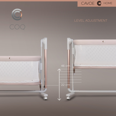 Cavoe Elektryczna kołyska łóżeczko 4w1 COQ Cashmere