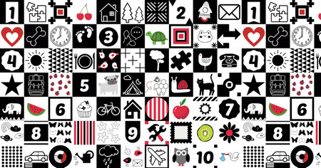 Bocioland Składana Mata Kontrastowa 150x200cm BL120 Party