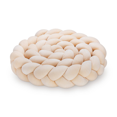 SenLove Ochraniacz do Łóżeczka Warkocz 300 cm Kremowy