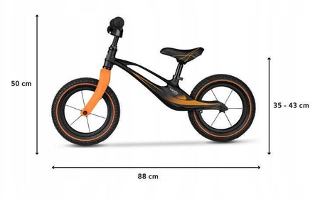 Lionelo Rowerek Biegowy Bart Air SPORTY BLACK