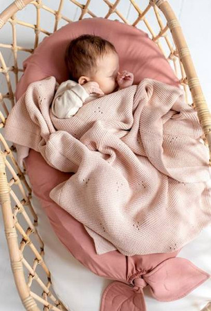 Poofi Kocyk Bawełniany Paris Brzoskwiniowy 80x100