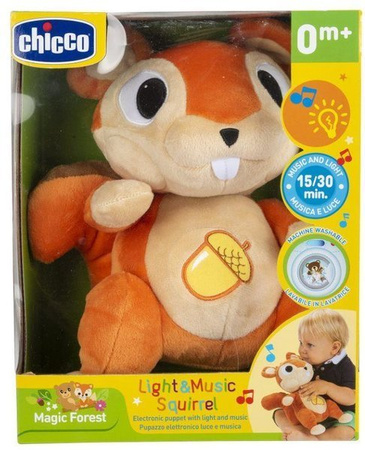 Chicco Wiewiórka Light&Music Magic Forest Zabawka Przytulanka Dla Dzieci