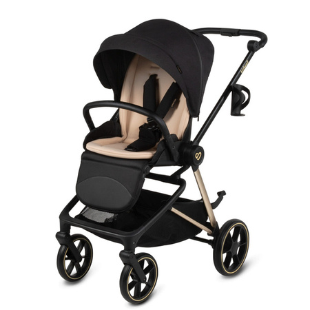 Kidwell Velmont Wózek Głęboko-Spacerowy Black Beige