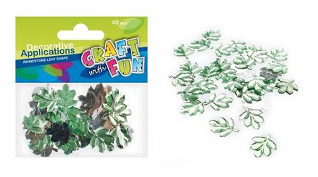 Craft With Fun Ozdoba Dekoracyjna Kryształki Listki 40szt