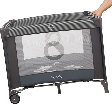 Lionelo Bonnie - składany kojec dziecięcy | Grey Scandi