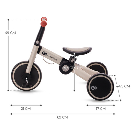 Kinderkraft 4TRIKE Rowerek Trójkołowy Silver Grey