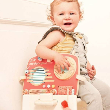 Lilliputiens Drewniana Tablica Manipulacyjna Radio Flaming Anais 9m+