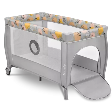Lionelo Stefi Plus Łóżeczko Turystyczne Pink Yellow