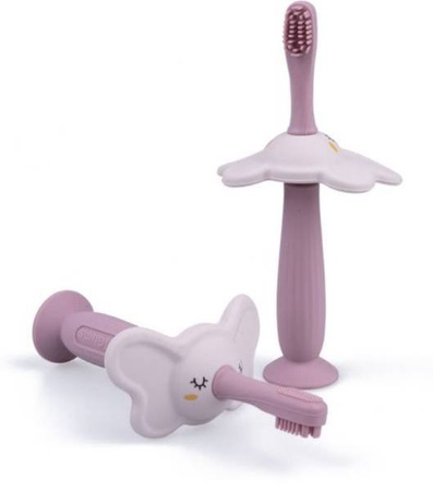 Dumel GiliGums Szczoteczka do Zębów Słoń 2w1 Różowa