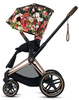 Cybex e-Priam 4.0 Rama ze Stelażem Siedziska + Tapicerka Wózek Spacerowy Spring Blossom Dark