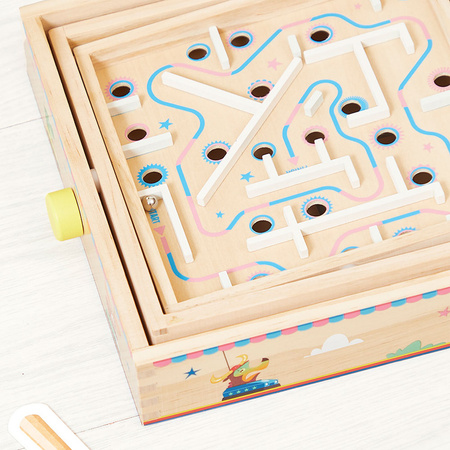 Janod Gra zręcznościowa Labirynt Ball Maze Applepop 5+
