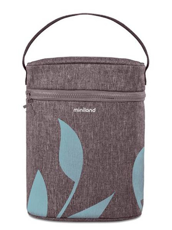 Miniland Terra Podwójne Termoopakowanie Na Termosy Butelki Śliwkowy/Kwiaty