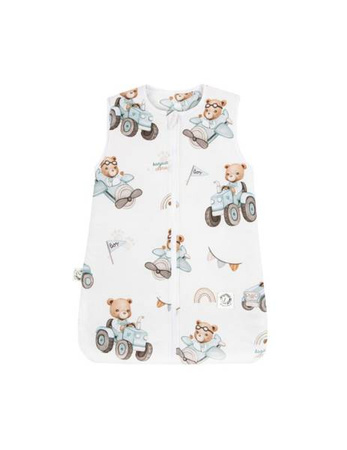 Bonjour Cherie Bambusowy Śpiworek Niemowlaka Mały 0-6m 40x60cm Traktory