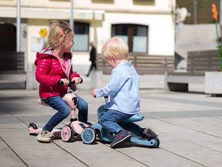 Scootandride Highwaykick 1 2w1 Jeździk i Hulajnoga 1-5 lat + Kask XXS-S Dla Dzieci 1-5 Lat Rose