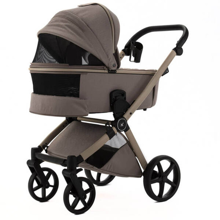 Adamex Alfa Natura Wózek Głęboko-Spacerowy Cappuccino