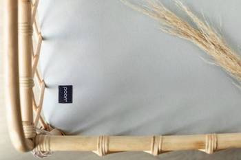 Poofi Prześcieradło Organic&Color 60x120 Jasny Szary