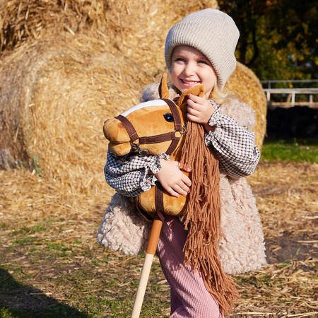 Hoppihorse Koń na Kiju Hobby Horse A4 Jasny Beż 64cm