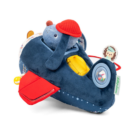 Lilliputiens Przytulanka aktywizująca wielofunkcyjna Samolot Piesek Jules 9 m+