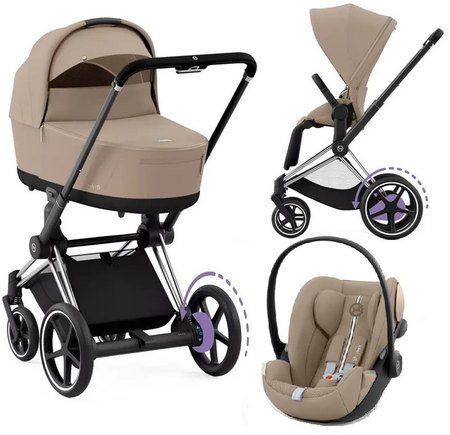 Cybex e-Priam 4.0 Wózek Głęboko-Spacerowy + Cybex Cloud G I - Size Fotelik Samochodowy