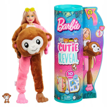 Barbie Lalka Cutie Reveal Małpka Seria Dżungla