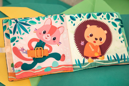 Lilliputiens Książeczka edukacyjna "Uczę się sam ubierać" Piesek Jules 18 m+