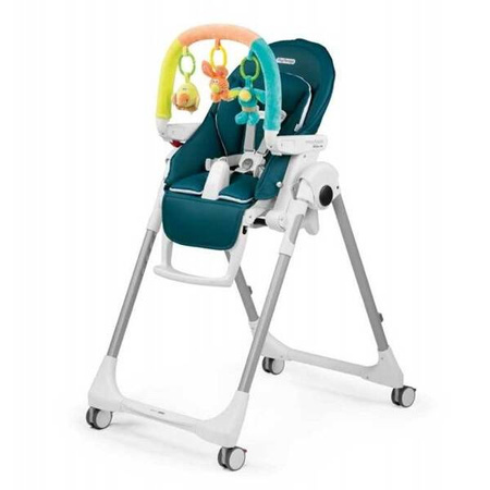 PegPerego Prima Pappa Follow Me Plus Krzesełko Do Karmienia z Pałąkiem Petrolio